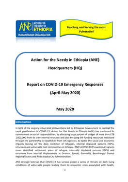 Report on COVID-19 Emergency Responses (April-May 2020)