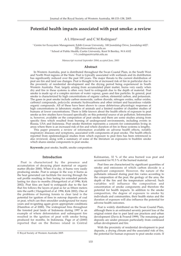 Potential Health Impacts Associated with Peat Smoke: a Review