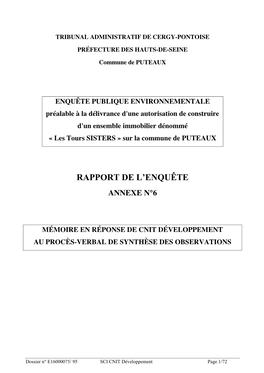 Enquête Publique Environnementale