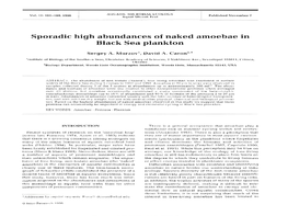 Sporadic High Abundances of Naked Amoebae in Black Sea Plankton