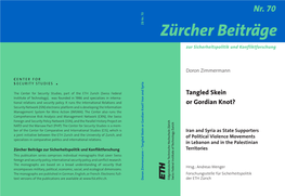 Zürcher Beiträge Zur Sicherheitspolitik Und Konfliktforschung