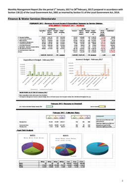 Chief Executive Monthly Management Report February 2017