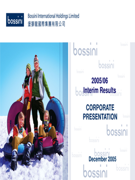 Bossini International Holdings Limited