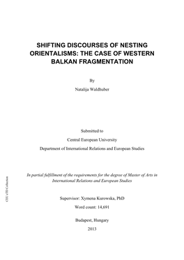 Shifting Discourses of Nesting Orientalisms: the Case of Western