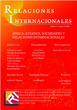 África: Estados, Sociedades Y Relaciones Internacionales