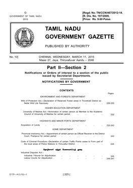 Tamil Nadu Government Gazette