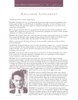 Haggadah Supplement