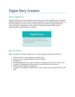 Digital Story Creation