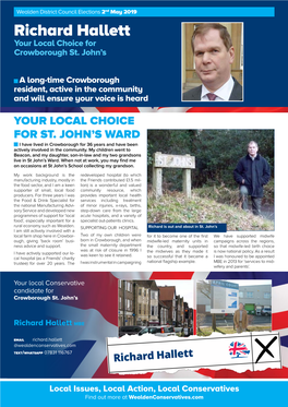 Richard Hallett Your Local Choice for Crowborough St