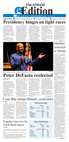 Peter Defazio Reelected