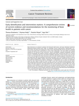 Early Identification and Intervention Matters: a Comprehensive Review Of