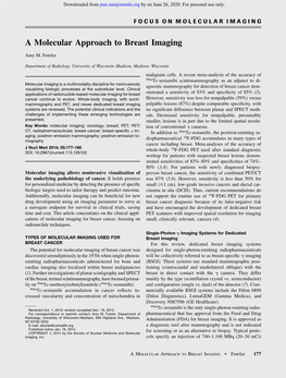 A Molecular Approach to Breast Imaging