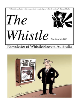 APRIL 2007 Newsletter of Whistleblowers Australia Media Watch