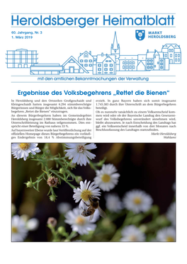 Ergebnisse Des Volksbegehrens „Rettet Die Bienen“