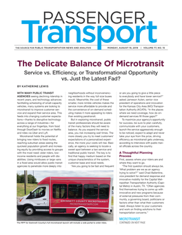 The Delicate Balance of Microtransit Service Vs