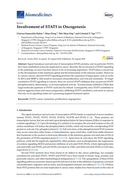 Involvement of STAT5 in Oncogenesis