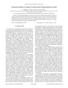 Symmetrical Analysis of Complex Two-Dimensional Hexagonal Photonic Crystals