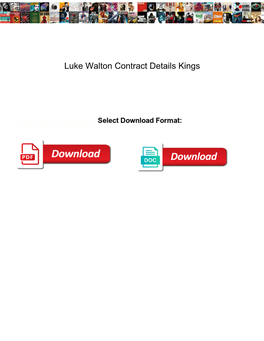 Luke Walton Contract Details Kings Renew