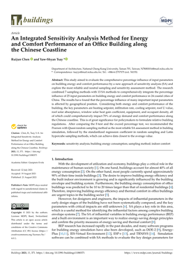 An Integrated Sensitivity Analysis Method for Energy and Comfort Performance of an Ofﬁce Building Along the Chinese Coastline