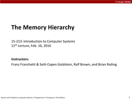 Introduction to Computer Systems 15-213/18-243, Spring 2009