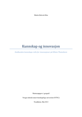 Kunnskap Og Innovasjon