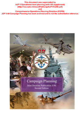 JDP 5-00: Campaign Planning (Second Edition, Change 2)