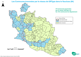 Les Communes Traversées Par Le Réseau De Grtgaz Dans Le Vaucluse (84)