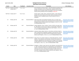 April 16-20, 2016 Geological Society of America 2016 North-Central