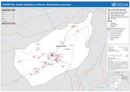 PAKISTAN: Health Facilities in Kharan- Balochistan Province