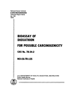 Dioxathion for Possible Carcinogenicity