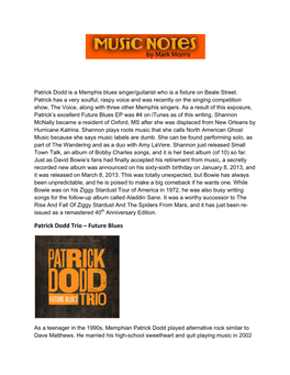 Patrick Dodd Trio – Future Blues