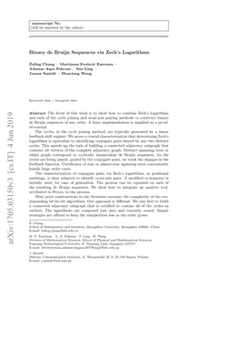 Arxiv:1705.03150V3 [Cs.IT] 4 Jun 2019 Nanyang Technological University, 21 Nanyang Link, Singapore 637371 E-Mail: {Fredezerman,Adamas,Lingsan,Hxwang}@Ntu.Edu.Sg J