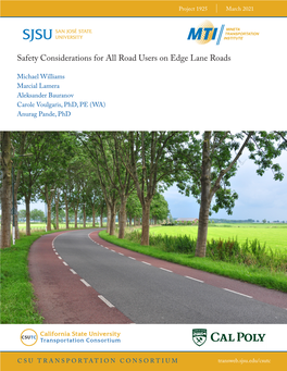 Safety Considerations for All Road Users on Edge Lane Roads