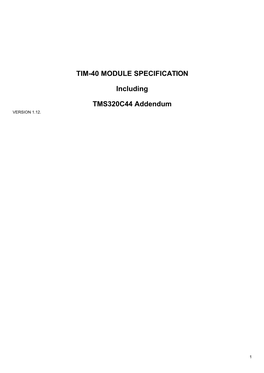 TIM Specification