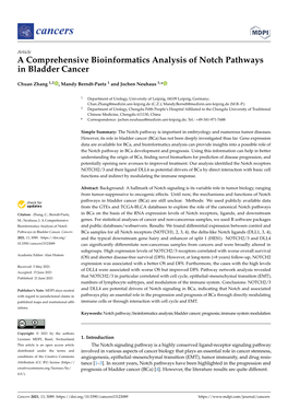 A Comprehensive Bioinformatics Analysis of Notch Pathways in Bladder Cancer