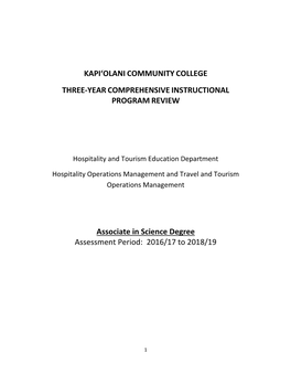 Hospitality and Tourism Education Department
