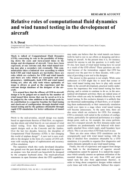 Relative Roles of Computational Fluid Dynamics and Wind Tunnel Testing in the Development of Aircraft