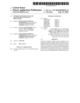 (12) Patent Application Publication (10) Pub. No.: US 2016/0264934 A1 GALLOURAKIS Et Al