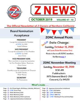 OCTOBER 2019 Board Nomination