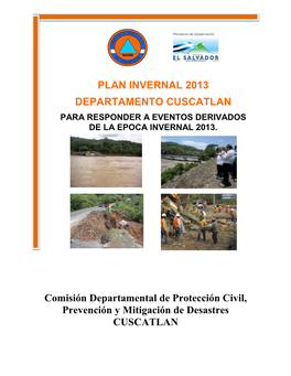 Plan Invernal 2013 Departamento Cuscatlan