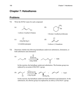 Chapter 7: Haloalkanes