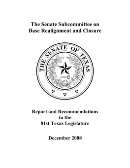 The Senate Subcommittee on Base Realignment and Closure