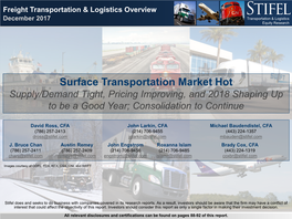 Freight Transportation & Logistics Overview