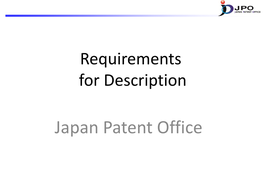 Japan Patent Office Outline