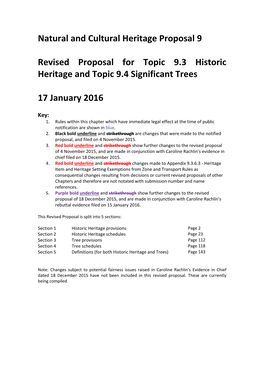 Historic Heritage and Topic 9.4 Significant Trees