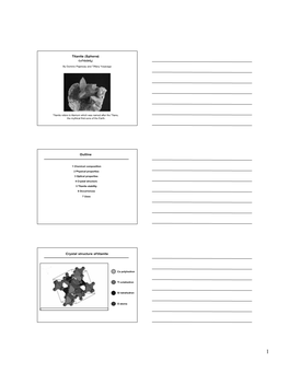Titanite (Sphene) Outline Crystal Structure of Titanite