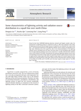 Some Characteristics of Lightning Activity and Radiation Source Distribution in a Squall Line Over North China