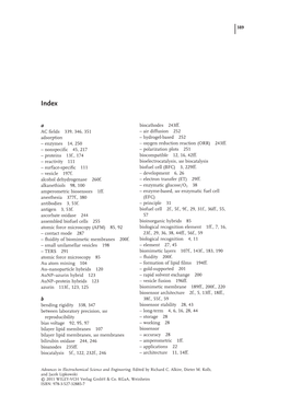 AC Fields 339, 346, 351 Adsorption – Enzymes 14, 250 – Nonspecific 45