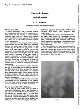 Pancreatic Disease: Surgical Aspects