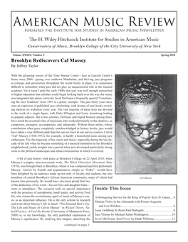 Brooklyn Rediscovers Cal Massey by Jeffrey Taylor